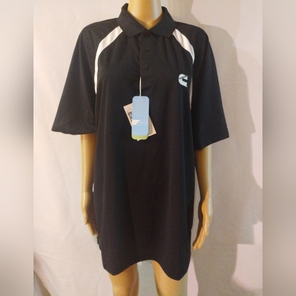 NWT Cummins Engine BLACK Extreme Performance Mens Golf Polo - Picture 1 of 9